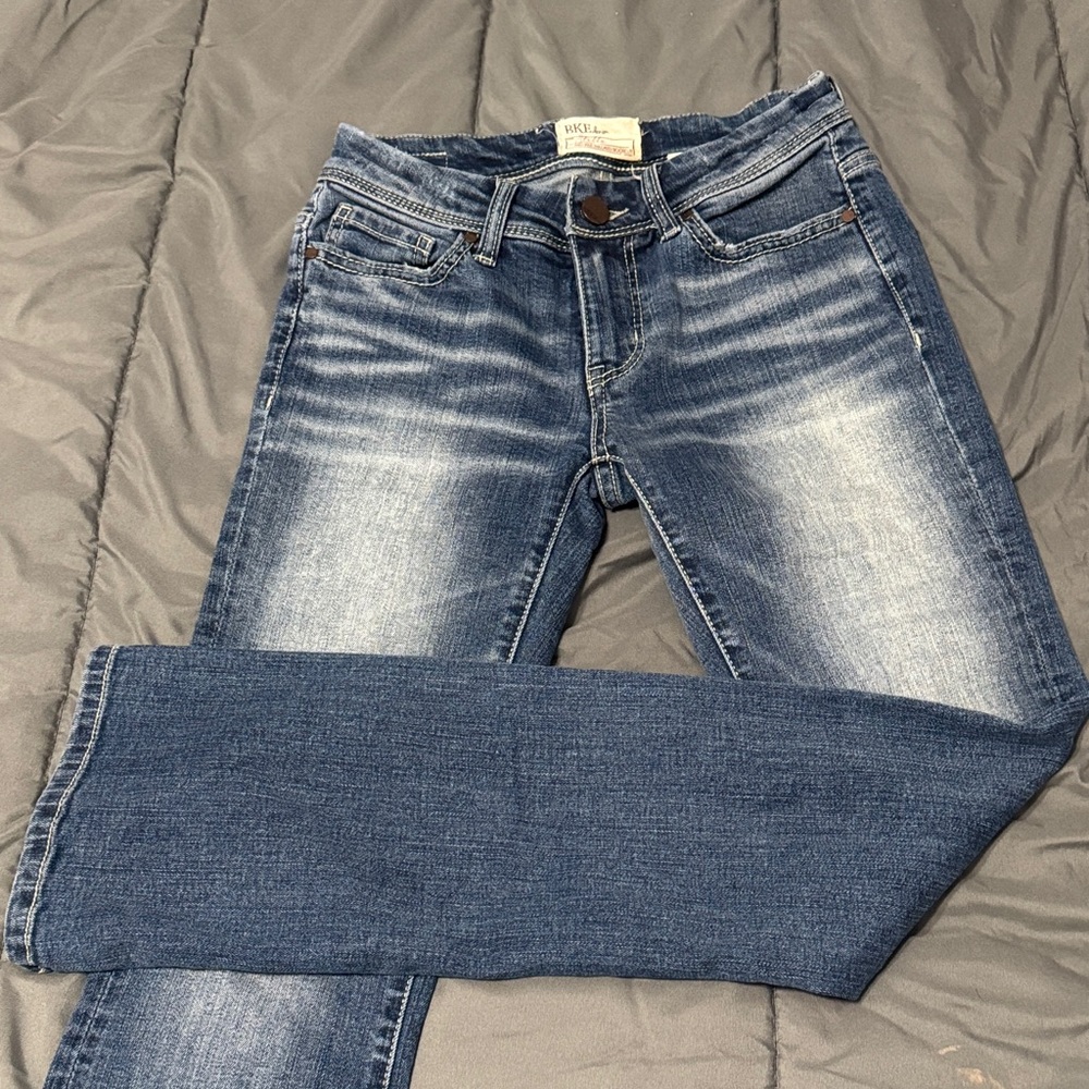 BKE Stella Mid Rise Tailored Boot Cut Jeans